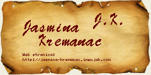 Jasmina Kremanac vizit kartica